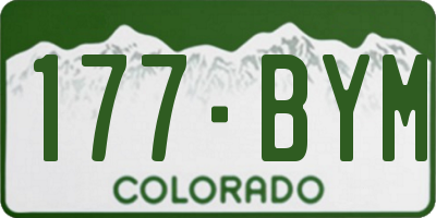 CO license plate 177BYM