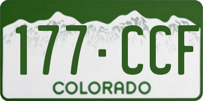 CO license plate 177CCF