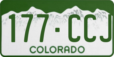 CO license plate 177CCJ