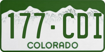 CO license plate 177CDI