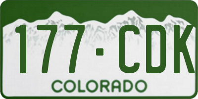 CO license plate 177CDK