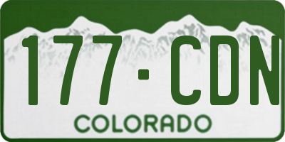 CO license plate 177CDN