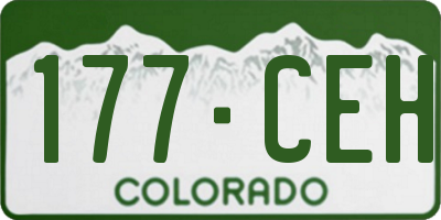 CO license plate 177CEH
