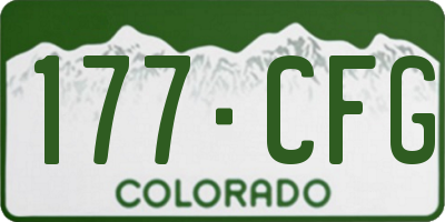 CO license plate 177CFG