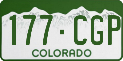 CO license plate 177CGP