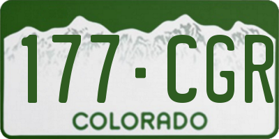 CO license plate 177CGR