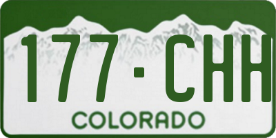 CO license plate 177CHH
