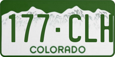 CO license plate 177CLH