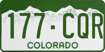 CO license plate 177CQR