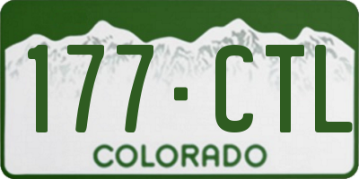 CO license plate 177CTL
