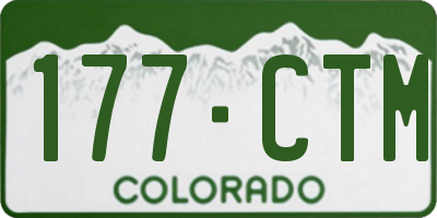 CO license plate 177CTM