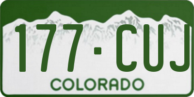 CO license plate 177CUJ