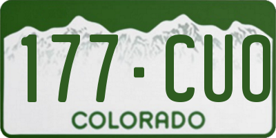 CO license plate 177CUO