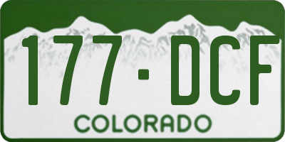 CO license plate 177DCF
