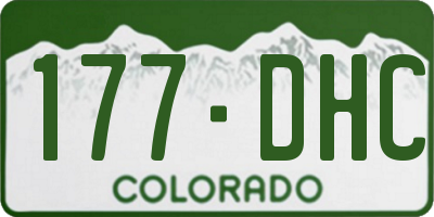 CO license plate 177DHC