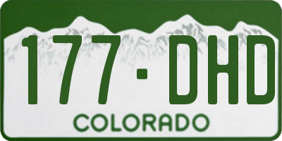 CO license plate 177DHD