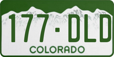 CO license plate 177DLD