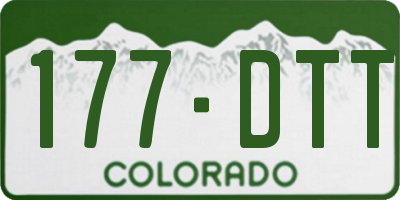 CO license plate 177DTT