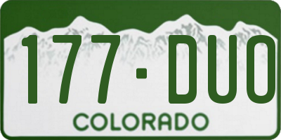CO license plate 177DUO