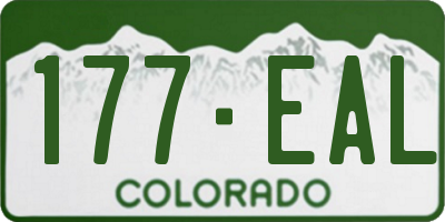 CO license plate 177EAL