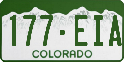 CO license plate 177EIA