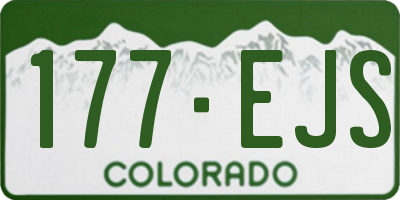 CO license plate 177EJS