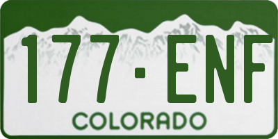 CO license plate 177ENF