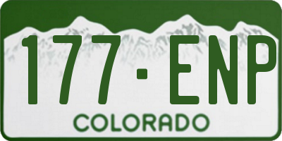 CO license plate 177ENP