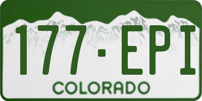 CO license plate 177EPI