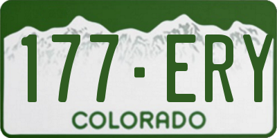 CO license plate 177ERY