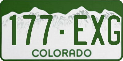 CO license plate 177EXG