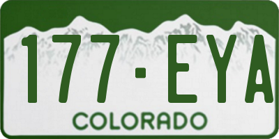 CO license plate 177EYA