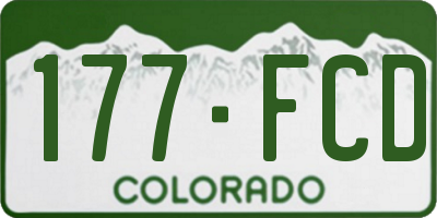 CO license plate 177FCD