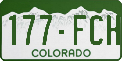 CO license plate 177FCH