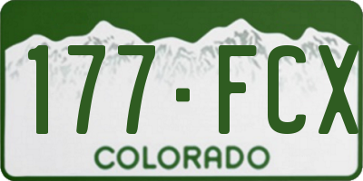 CO license plate 177FCX