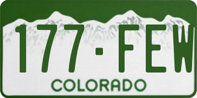 CO license plate 177FEW