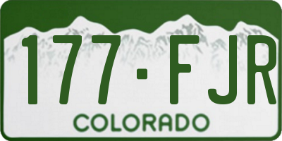 CO license plate 177FJR