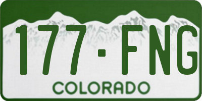 CO license plate 177FNG