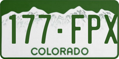 CO license plate 177FPX