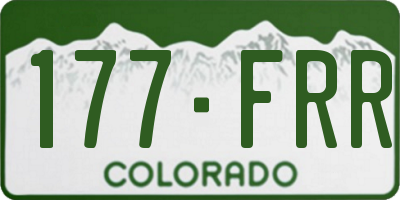 CO license plate 177FRR