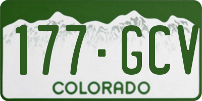 CO license plate 177GCV