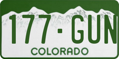 CO license plate 177GUN