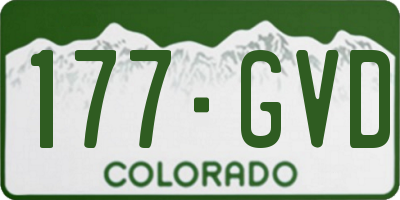 CO license plate 177GVD
