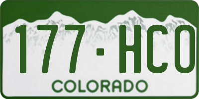 CO license plate 177HCO