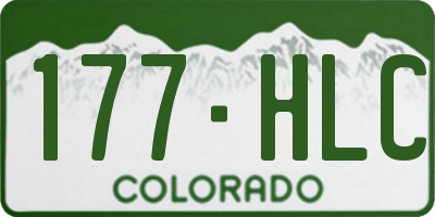 CO license plate 177HLC