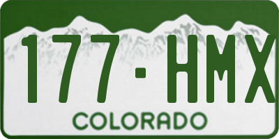 CO license plate 177HMX