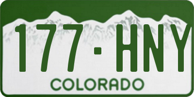 CO license plate 177HNY