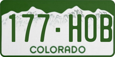 CO license plate 177HOB