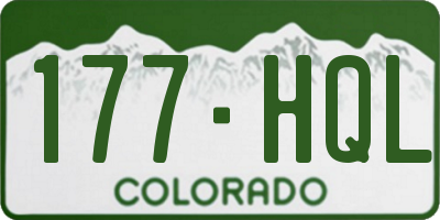 CO license plate 177HQL