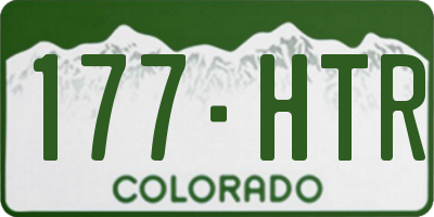 CO license plate 177HTR